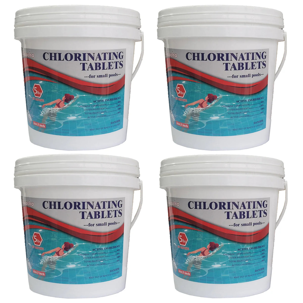20 lbs 3" Inch Chlorine Tablets (44 Tabs) Chloroclean