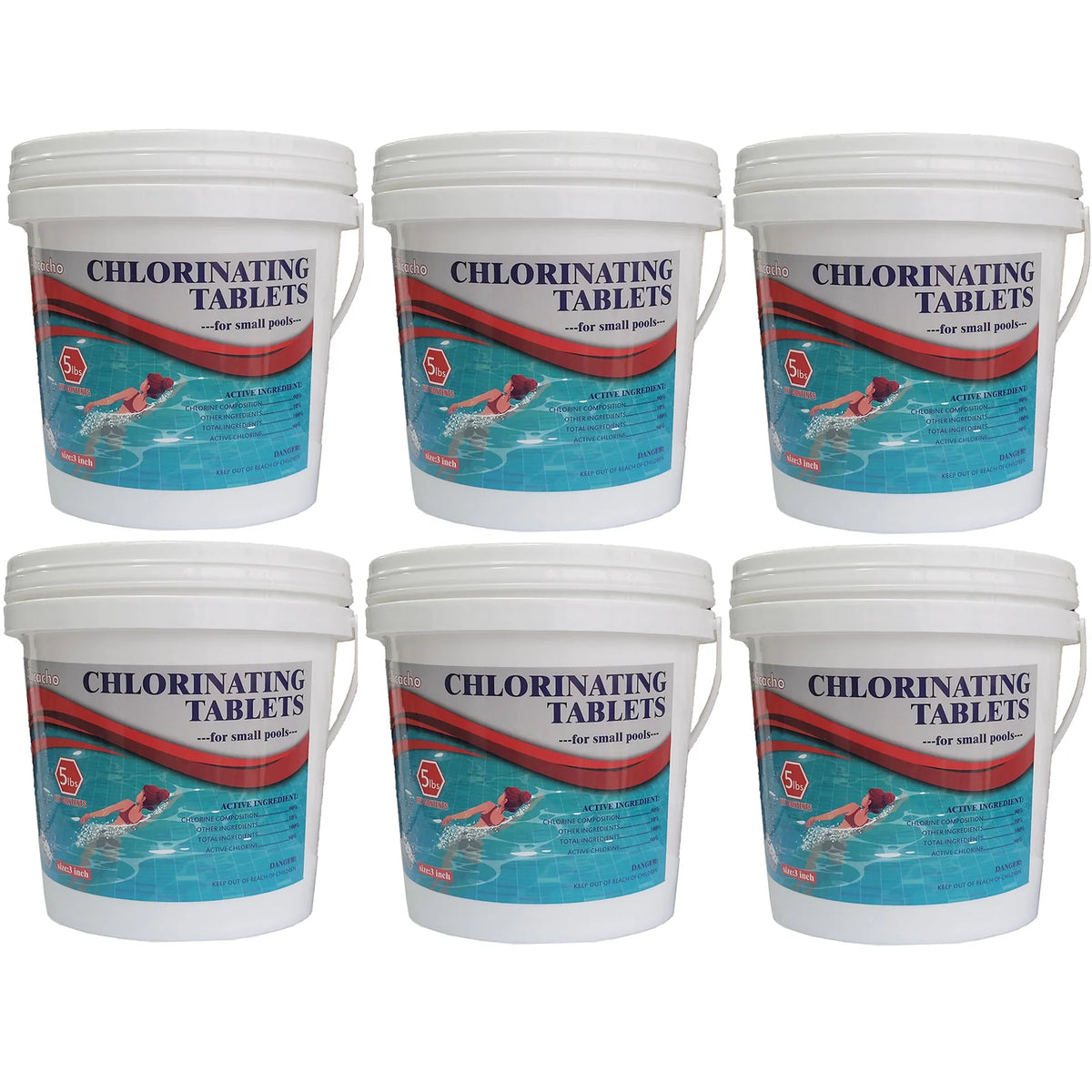 30 lbs 3" Inch Chlorine Tablets (66 Tablets) Chloroclean
