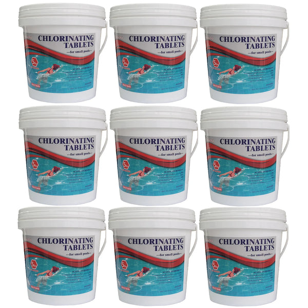 45 Pounds: (99) 3" Inch Chlorine Tablets (9 Buckets)