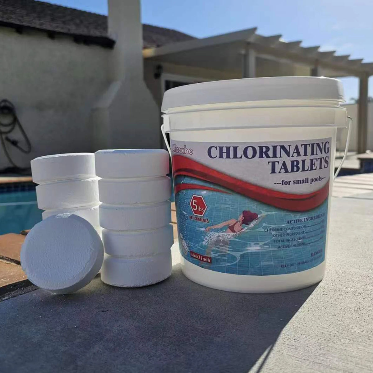 5 lbs 3" Inch Chlorine Tablets (11 Tablets) Chloroclean